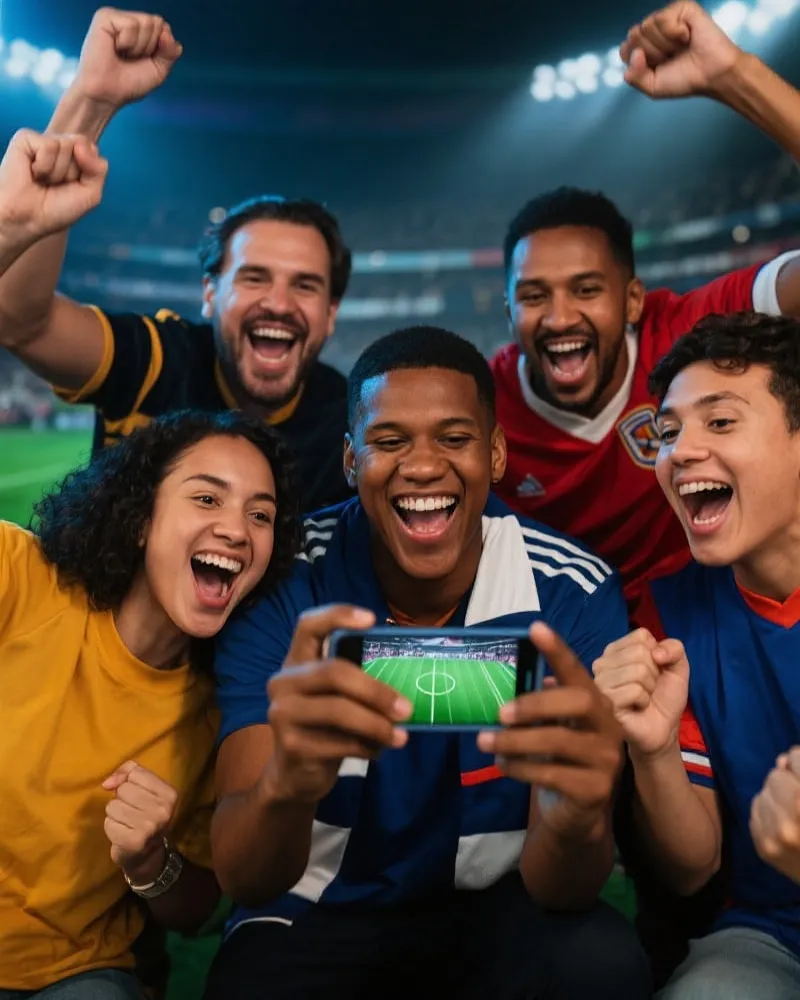 Fans watching sports